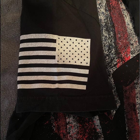 Gruntstyle Black spartan x American flag t-shirt - Picture 4 of 5